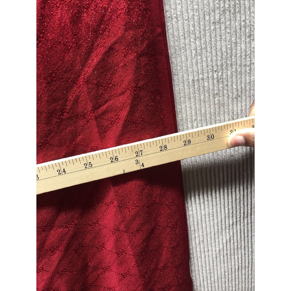 Nine West Scarf Red Metallic Shimmer Wrap Shawl Holiday Party Evening NWT - Picture 10 of 11